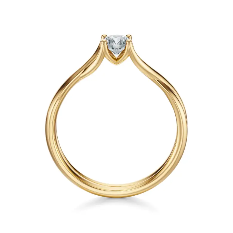 Pierścionek zaręczynowy złoty z diamentem AJPZ_132